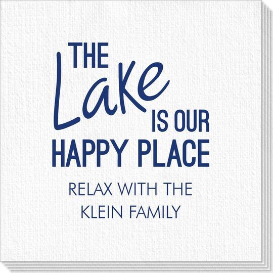 The Lake is Our Happy Place Deville Napkins